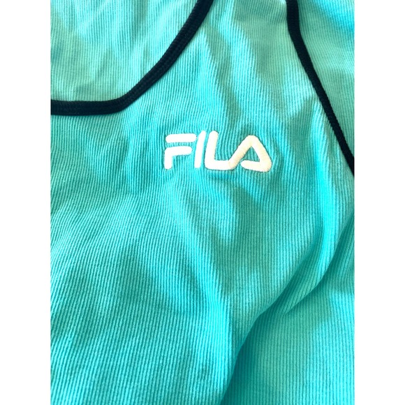 Fila Women's Logo Tank Dress Ribbed Blue NWT - Picture 5 of 5